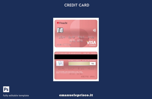 modello di carta classica per visto bancario India Finacle in stile verificato